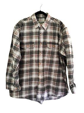 FIELD & STREAM - MENS GREY SOTTON LONG SLEEVE BUTTON DOWN FLANNEL SHIRT SIZE 2XL